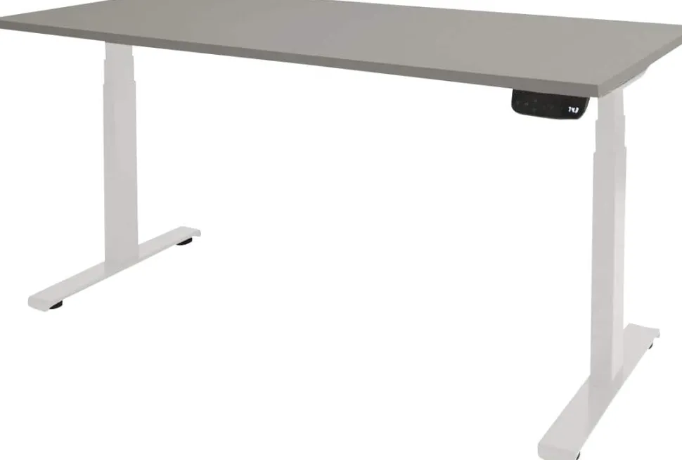 Schaffenburg Dextro Plus Zit-sta-bureau Rechthoekig T-Voet 1.800 (B) x 800 (D) x 645 (H) mm Melamine