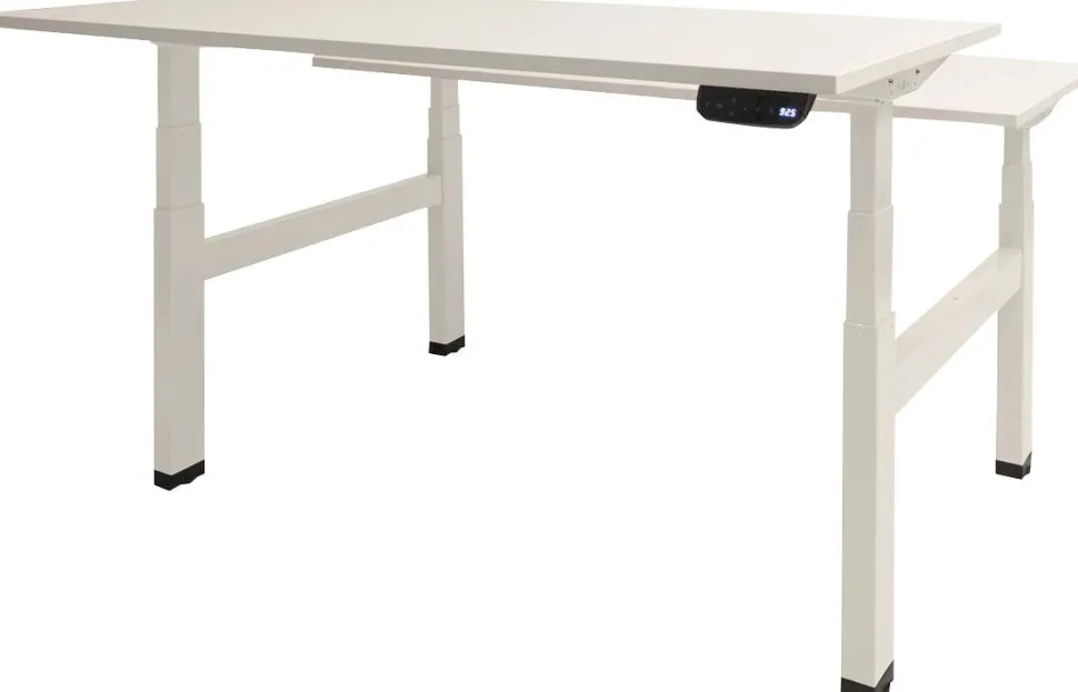 Schaffenburg Dextro Plus Duo Zit-sta-bureau Rechthoekig H-Frame 1.800 (B) x 800 (D) x 645 (H) mm Melamine