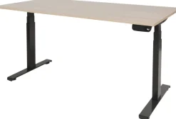 Schaffenburg Dextro Plus Zit-sta-bureau Rechthoekig Eiken T-Voet 1.400 (B) x 800 (D) x 645 (H) mm Melamine