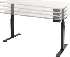 Schaffenburg Dextro Plus Zit-sta-bureau Rechthoekig Eiken T-Voet 1.400 (B) x 800 (D) x 645 (H) mm Melamine