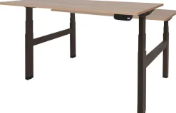Schaffenburg Dextro Plus Duo Zit-sta-bureau Rechthoekig Kersen H-Frame 1.400 (B) x 800 (D) x 645 (H) mm Melamine