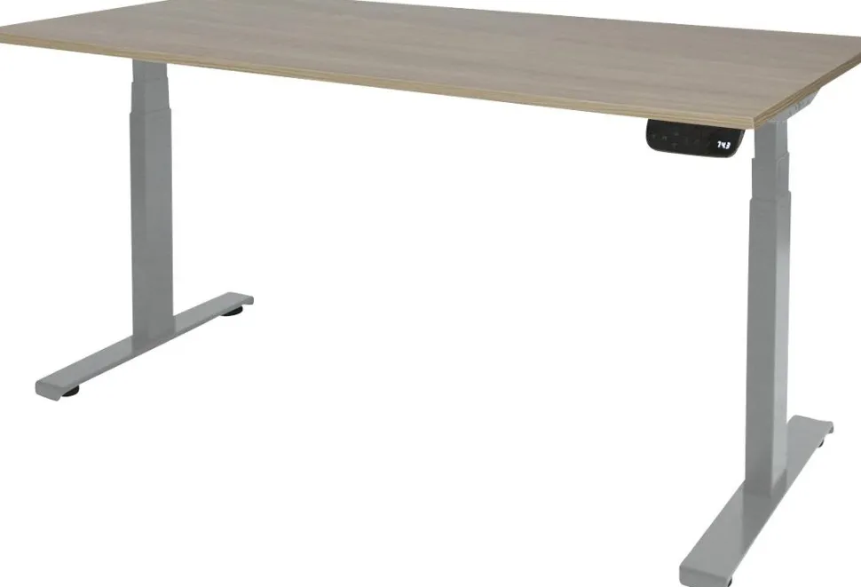 Schaffenburg Dextro Plus Zit-sta-bureau Eiken T-Voet 1.600 (B) x 800 (D) x 645 (H) mm Melamine