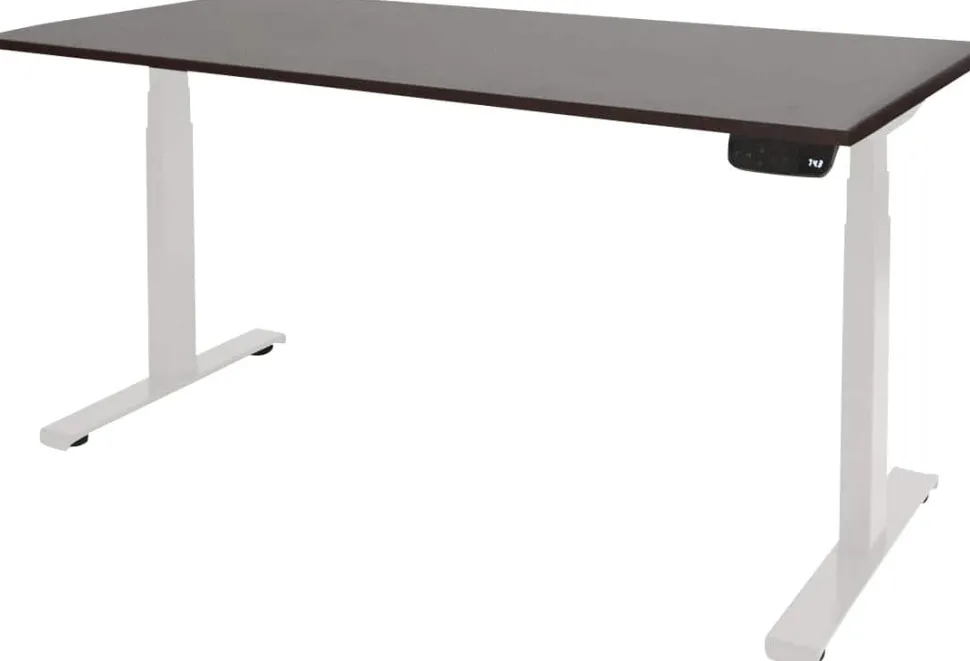 Schaffenburg Dextro Plus Zit-sta-bureau Rechthoekig Eiken T-Voet 1.800 (B) x 800 (D) x 645 (H) mm Melamine