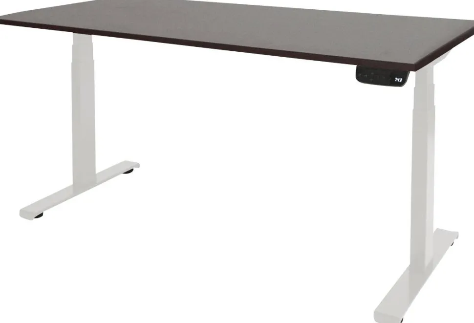 Schaffenburg Dextro Plus Zit-sta-bureau Rechthoekig Eiken T-Voet 1.400 (B) x 800 (D) x 645 (H) mm Melamine