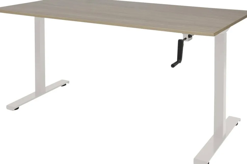 Schaffenburg Dextro Slinger Zit-sta-bureau Rechthoekig Eiken T-Voet 1.800 (B) x 800 (D) x 705 (H) mm Melamine
