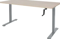 Schaffenburg Dextro Slinger Zit-sta-bureau Rechthoekig Eiken T-Voet 1.800 (B) x 900 (D) x 705 (H) mm Melamine