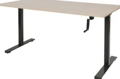 Schaffenburg Dextro Slinger Zit-sta-bureau Rechthoekig Eiken T-Voet 1.800 (B) x 900 (D) x 705 (H) mm Melamine
