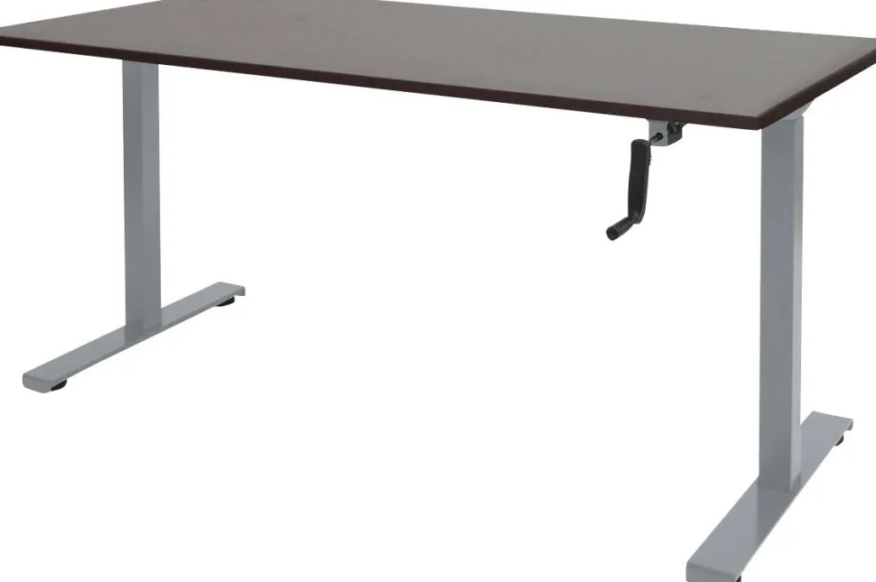 Schaffenburg Dextro Slinger Zit-sta-bureau Rechthoekig Eiken T-Voet 1.400 (B) x 800 (D) x 705 (H) mm Melamine