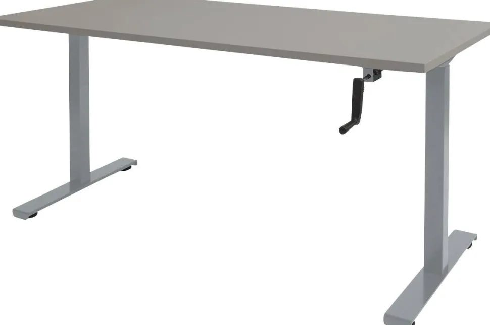 Schaffenburg Dextro Slinger Zit-sta-bureau Rechthoekig T-Voet 1.600 (B) x 800 (D) x 705 (H) mm Melamine