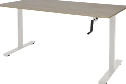 Schaffenburg Dextro Slinger Zit-sta-bureau Rechthoekig Eiken T-Voet 1.400 (B) x 800 (D) x 705 (H) mm Melamine