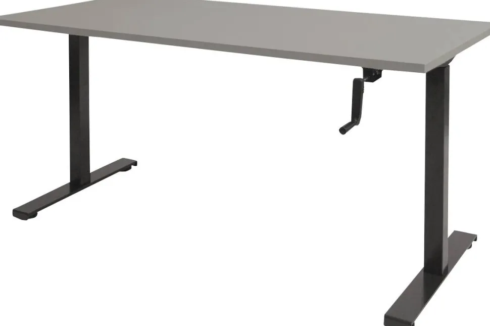 Schaffenburg Dextro Slinger Zit-sta-bureau Rechthoekig T-Voet 1.600 (B) x 800 (D) x 705 (H) mm Melamine