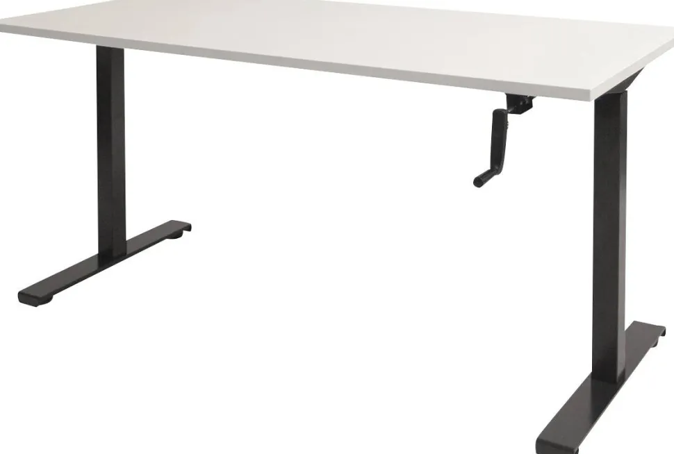 Schaffenburg Dextro Slinger Zit-sta-bureau Rechthoekig T-Voet 1.800 (B) x 800 (D) x 705 (H) mm Melamine