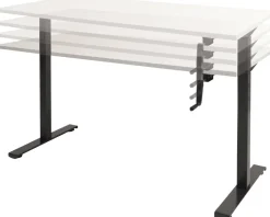 Schaffenburg Dextro Slinger Zit-sta-bureau Rechthoekig T-Voet 1.600 (B) x 800 (D) x 705 (H) mm Melamine