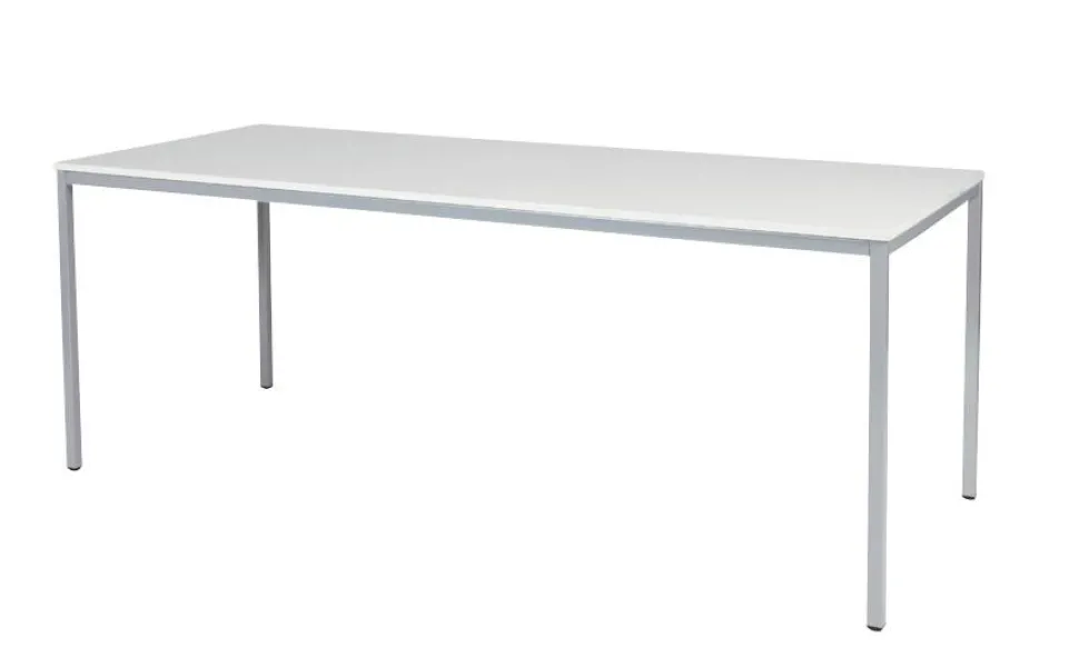 Schaffenburg Kantinetafel Domino Basic Wit, aluminium 2.000 x 800 x 740 mm