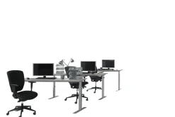 Schaffenburg Linesto Plus Bureau Rechthoekig T-Voet 1.600 (B) x 800 (D) x 655 (H) mm Melamine