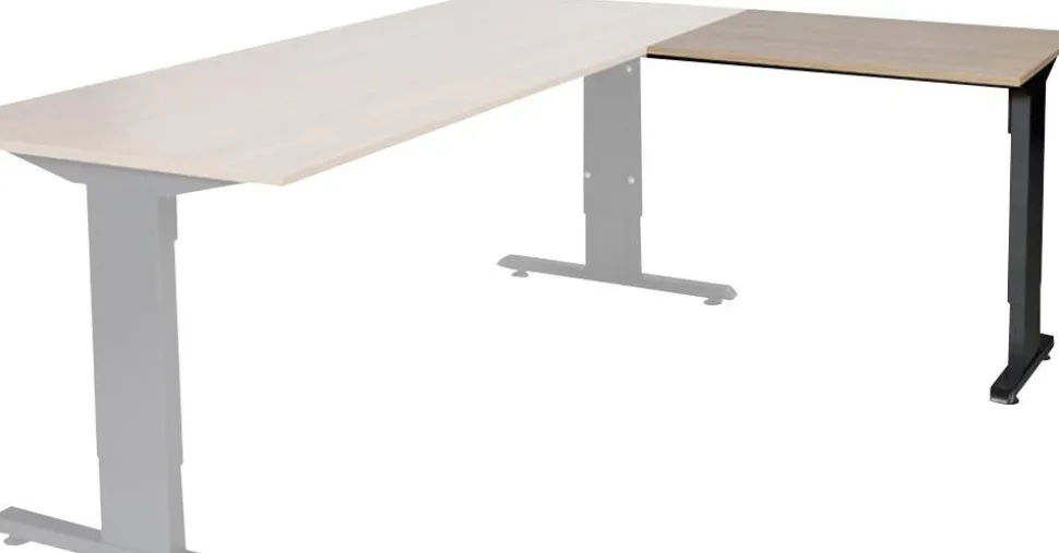 Schaffenburg Linesto Plus Bureau-uitbreiding Rechthoekig Kersen T-Voet 800 (B) x 600 (D) x 655 (H) mm Melamine