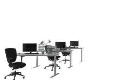 Schaffenburg Linesto Plus Bureau Rechthoekig Kersen T-Voet 1.400 (B) x 800 (D) x 655 (H) mm Melamine