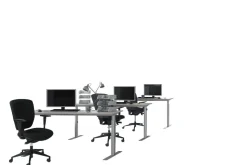 Schaffenburg Linesto Plus Bureau Rechthoekig Eiken T-Voet 1.600 (B) x 800 (D) x 655 (H) mm Melamine