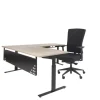 Schaffenburg Linesto Plus Bureau Rechthoekig Eiken T-Voet 1.600 (B) x 800 (D) x 655 (H) mm Melamine
