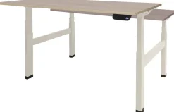 Schaffenburg Zit-sta-bureau Dextro Plus desk 180x80 robson oak 25mm-wit