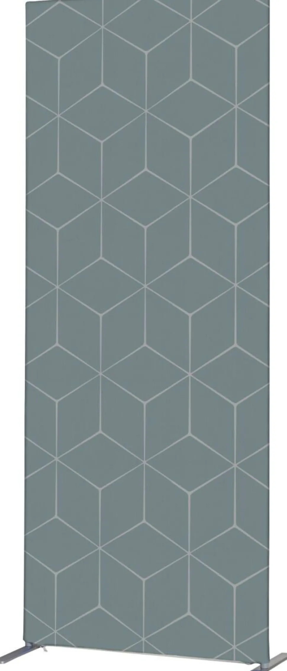 SHOWDOWN Deco Scheidingswand Aluminium Grijs 1.020 x 450 x 2.020 mm