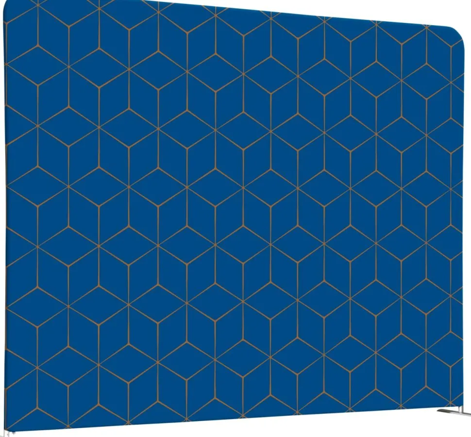SHOWDOWN EU Scheidingswand Aluminium Blauw 1.984 x 450 x 1.502 mm
