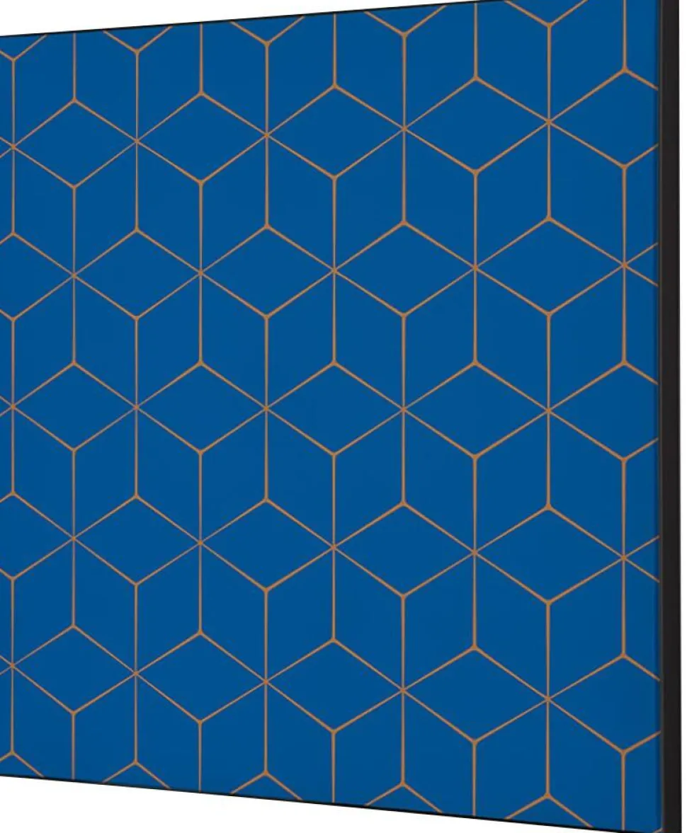 SHOWDOWN Hexagon Textielen Wanddecoratie Multikleur Aluminium