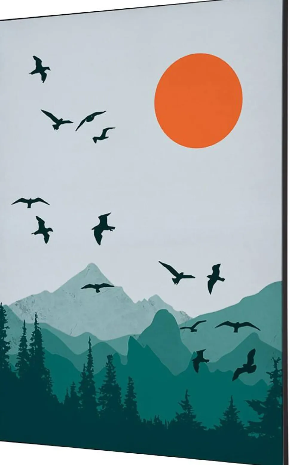 SHOWDOWN Sun and Birds Textielen Wanddecoratie Multikleur Aluminium