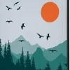 SHOWDOWN Sun and Birds Textielen Wanddecoratie Multikleur Aluminium