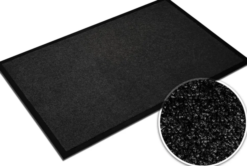 Sky Droogloopmat Monochrome High-Twist nylon, polyamide Zwart 1800 x 1200 mm
