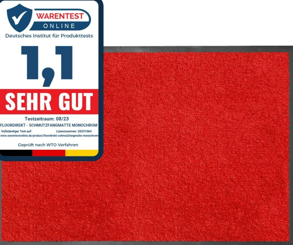 Sky Droogloopmat Monochrome High-Twist nylon, polyamide Rood 1200 x 900 mm