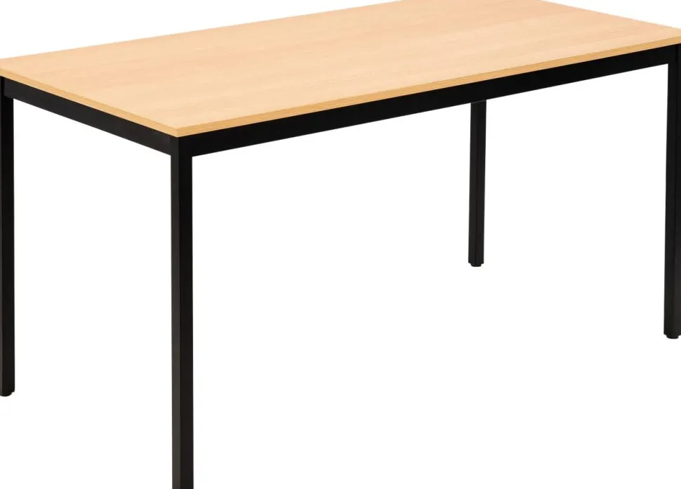 Sodematub Rechthoekig Tafel Beuken IJzer Zwart 1.200 x 600 x 740 mm