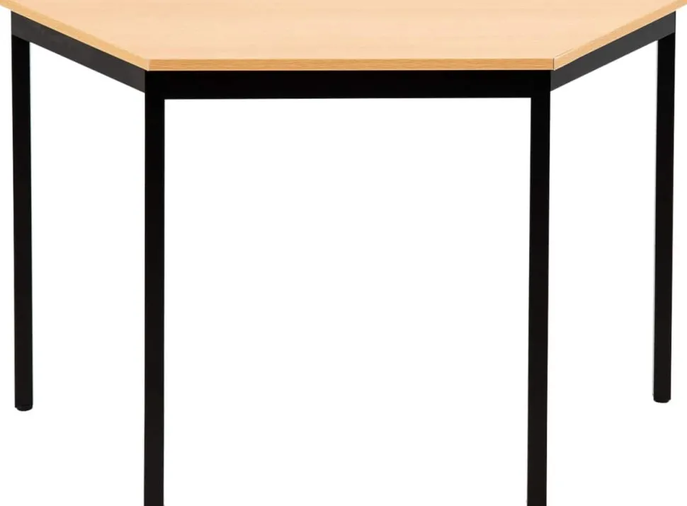 Sodematub Trapeziumvormig Trapeziumvormige tafel Zwart IJzer Zwart 1.200 x 600 x 740 mm