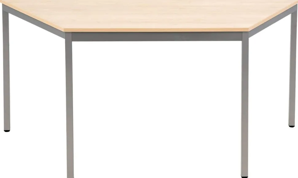 Sodematub Trapeziumvormig Trapeziumvormige tafel Beuken IJzer Zilver 1.600 x 800 x 740 mm