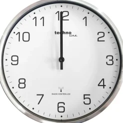 TechnoLine Wandklok WT8900 33 x 4,8 cm Zilver, wit