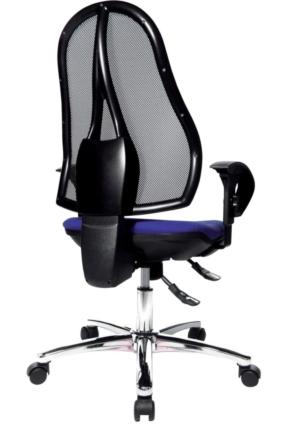 TOPSTAR Bureaustoel Synchroonmechanisme Mesh, Stof In hoogte verstelbare armleuning Blauw, zwart 110 kg Open Point SY Deluxe