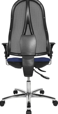 TOPSTAR Bureaustoel Synchroonmechanisme Mesh, Stof In hoogte verstelbare armleuning Blauw, zwart 110 kg Open Point SY Deluxe