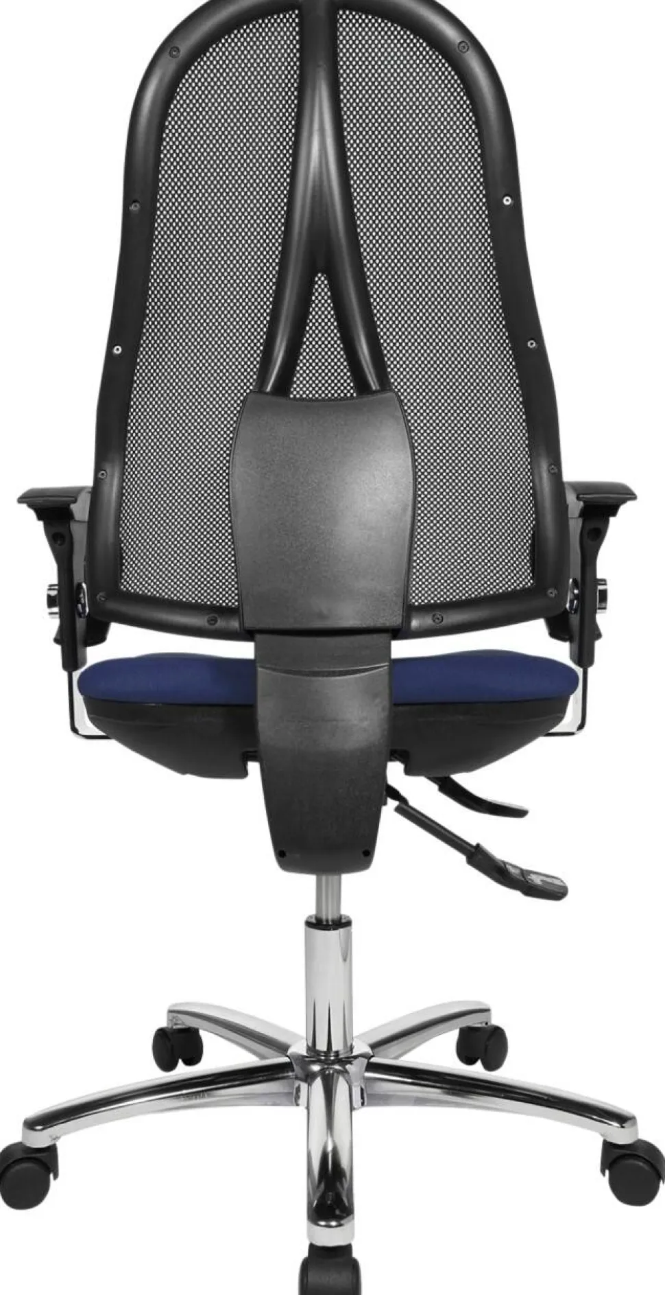 TOPSTAR Bureaustoel Synchroonmechanisme Mesh, Stof In hoogte verstelbare armleuning Blauw, zwart 110 kg Open Point SY Deluxe