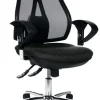 TOPSTAR Bureaustoel Synchroonmechanisme Mesh In hoogte verstelbare armleuning Grijs, zwart 110 kg Open Point SY Deluxe