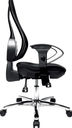 TOPSTAR Bureaustoel Synchroonmechanisme Mesh In hoogte verstelbare armleuning Grijs, zwart 110 kg Open Point SY Deluxe