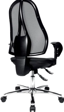 TOPSTAR Bureaustoel Synchroonmechanisme Mesh In hoogte verstelbare armleuning Grijs, zwart 110 kg Open Point SY Deluxe