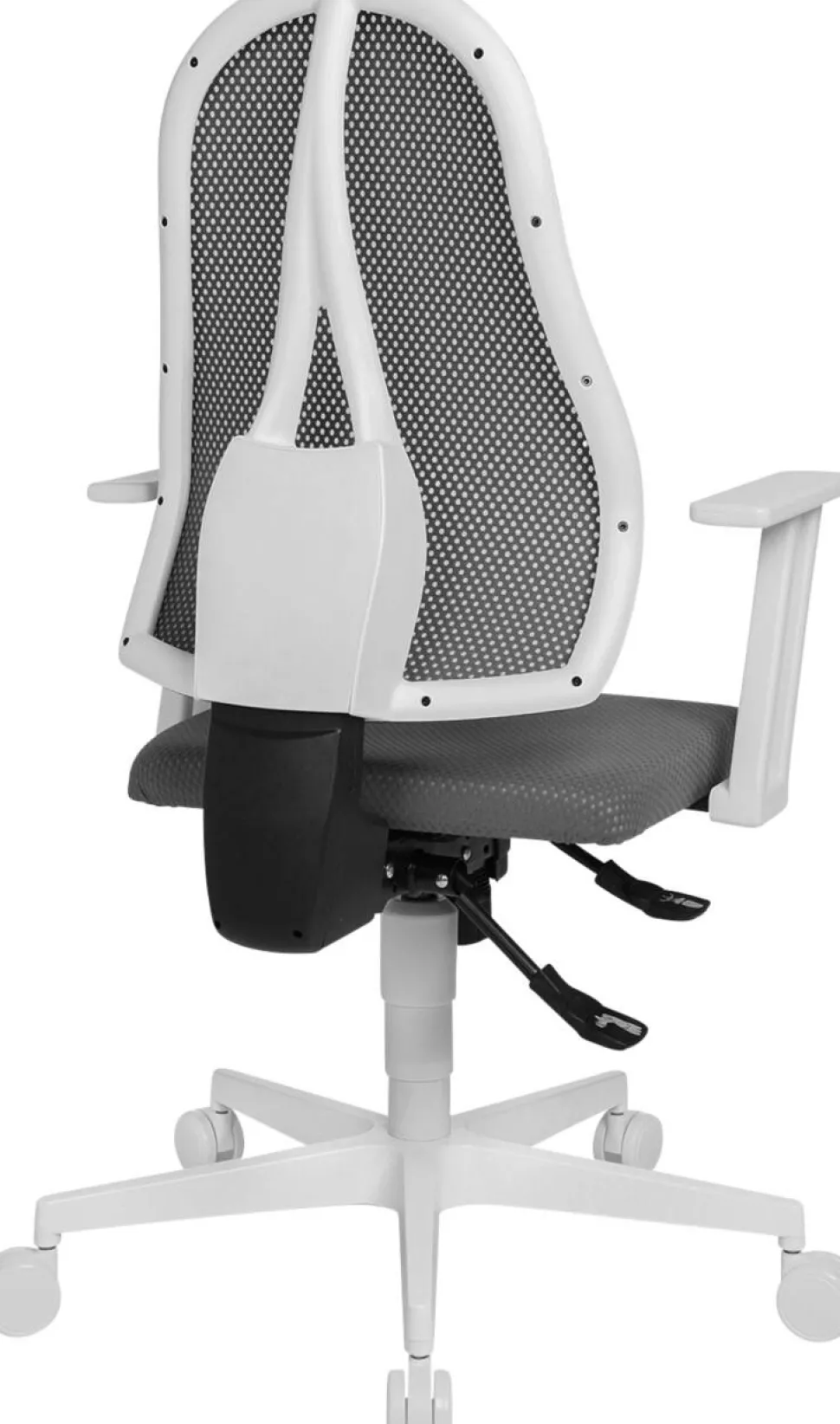 TOPSTAR Bureaustoel Synchroonmechanisme Mesh Vaste armleuning Grijs, wit 110 kg Open Point SY