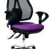 TOPSTAR Bureaustoel Synchroonmechanisme Mesh, stof 2D armleuning Violet, zwart 110 kg Open Point SY Deluxe