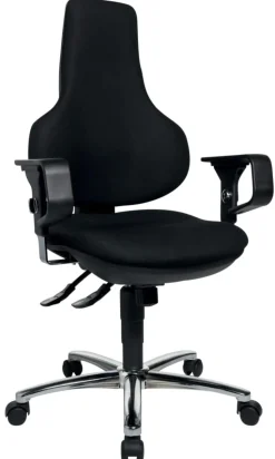TOPSTAR Ergo Point SY Deluxe Ergonomische stoel Synchroonmechanisme Stof In hoogte verstelbare armleuning In hoogte verstelbare zitting Zwart 110 kg
