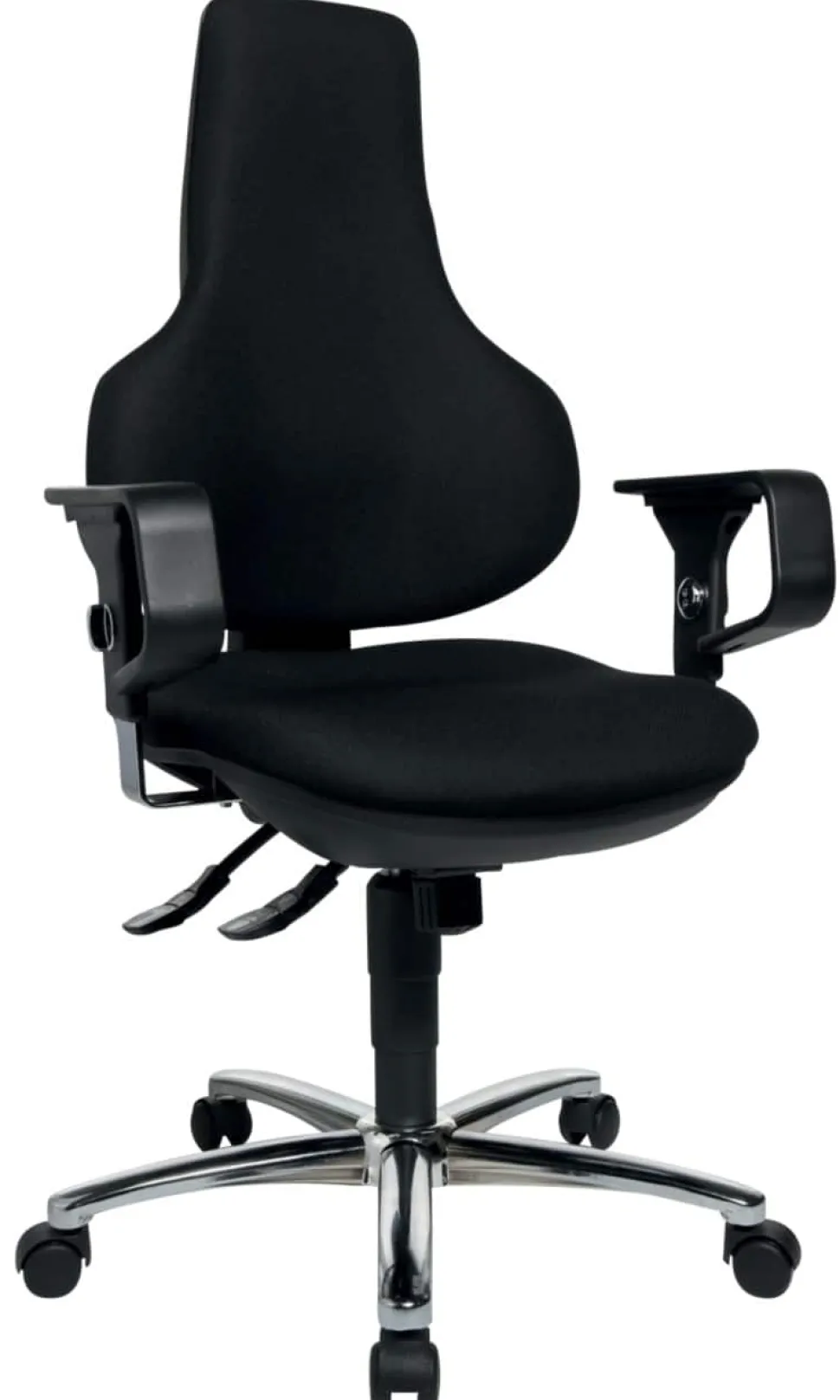 TOPSTAR Ergo Point SY Deluxe Ergonomische stoel Synchroonmechanisme Stof In hoogte verstelbare armleuning In hoogte verstelbare zitting Zwart 110 kg