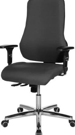 TOPSTAR Ergonomische stoel Synchroonmechanisme Stof In hoogte verstelbare armleuning Grijs 110 kg Sitness 55