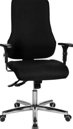 TOPSTAR Ergonomische stoel Synchroonmechanisme Stof In hoogte verstelbare armleuning Zwart 110 kg Sitness 55