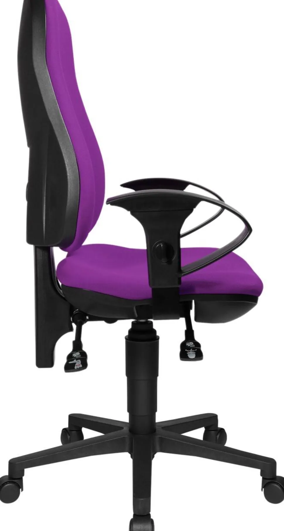 TOPSTAR Ergonomische stoel Permanent Contact Stof In hoogte verstelbare armleuning Paars 110 kg Point 70