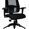 TOPSTAR Ergonomische stoel Synchroonmechanisme Mesh, Stof In hoogte verstelbare armleuning Zwart 110 kg Lady Sitness Deluxe