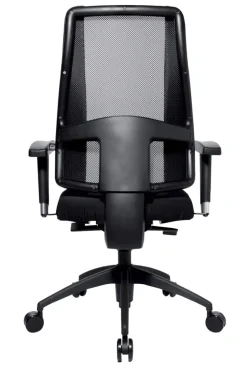 TOPSTAR Ergonomische stoel Synchroonmechanisme Mesh, Stof In hoogte verstelbare armleuning Zwart 110 kg Lady Sitness Deluxe